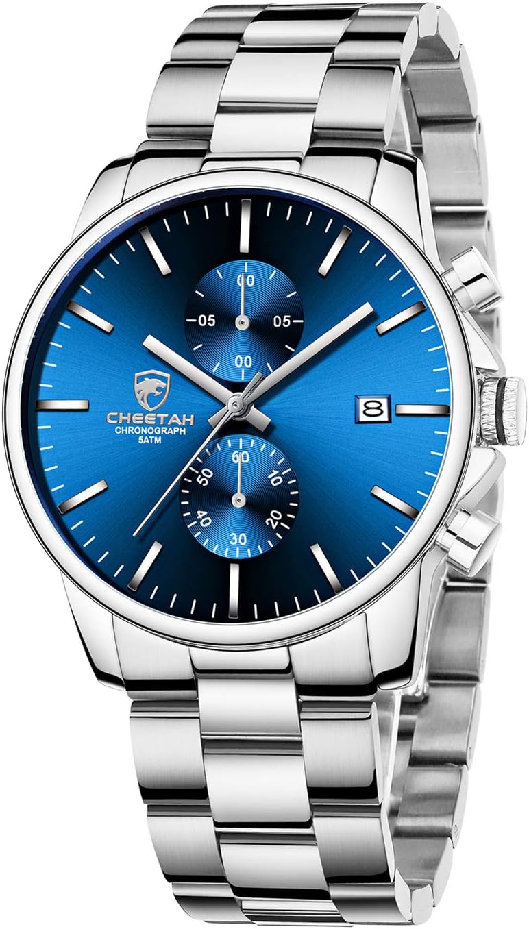GOLDEN HOUR Fashion Business - Relojes para hombre con cronógrafo,...
