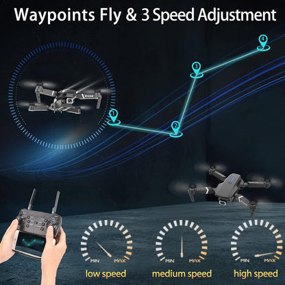 MOCVOO Dron con cámara dual para adultos y niños, cuadricóptero RC...