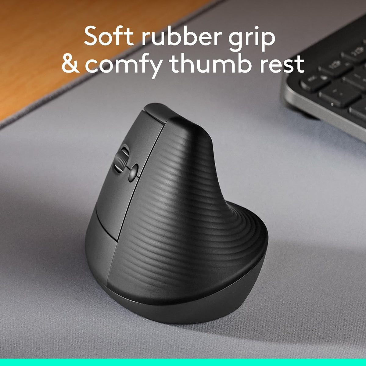 Ratón inalámbrico ergonómico vertical con elevación para zurdos Log...