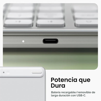 Satechi Teclado inalámbrico Slim EX3, teclado de tamaño completo co...