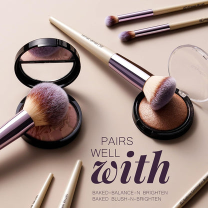 BS-MALL Juego de 18 brochas de maquillaje profesionales para base d...