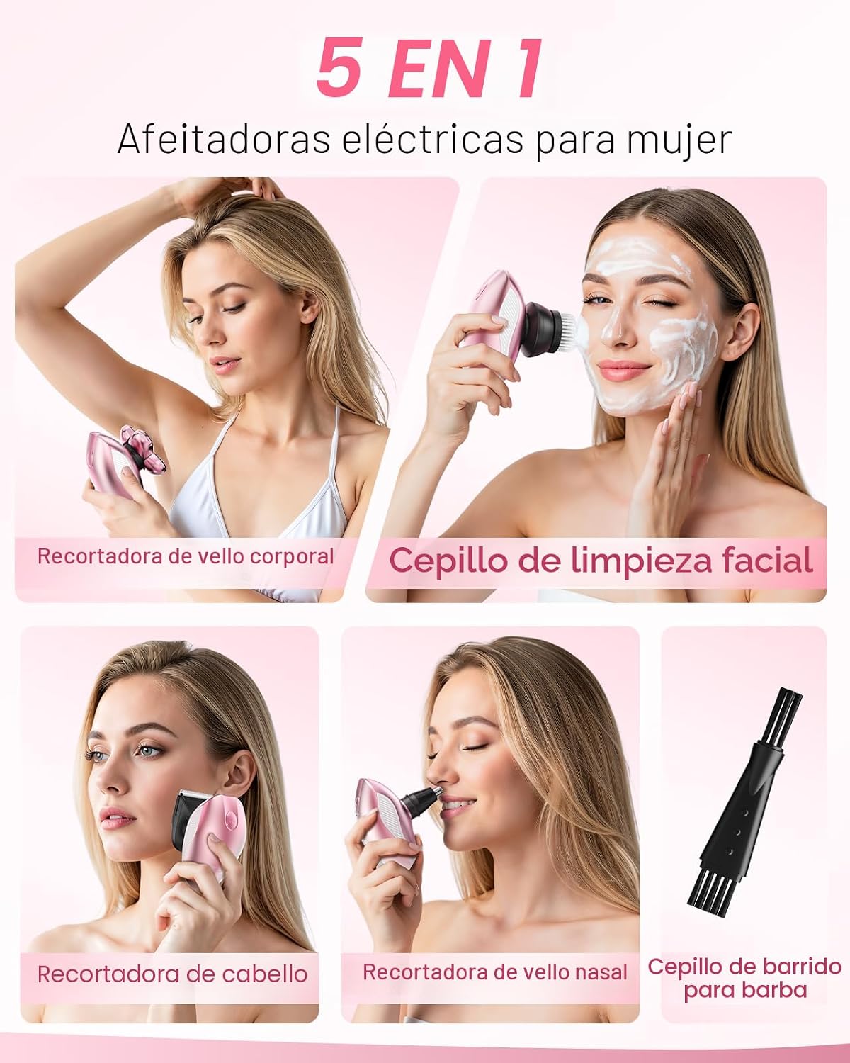 Maquinillas de afeitar eléctricas para mujeres, afeitadora corporal...
