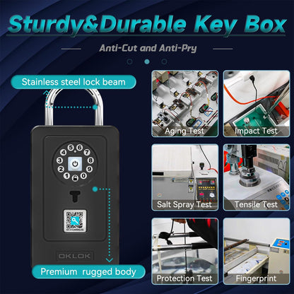 SFW Caja de cerradura inteligente, caja de llaves Bluetooth con con...