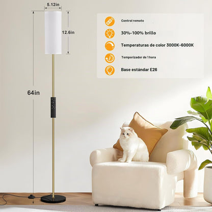 Ambimall Lámparas de pie de 64 pulgadas para sala de estar con cont...