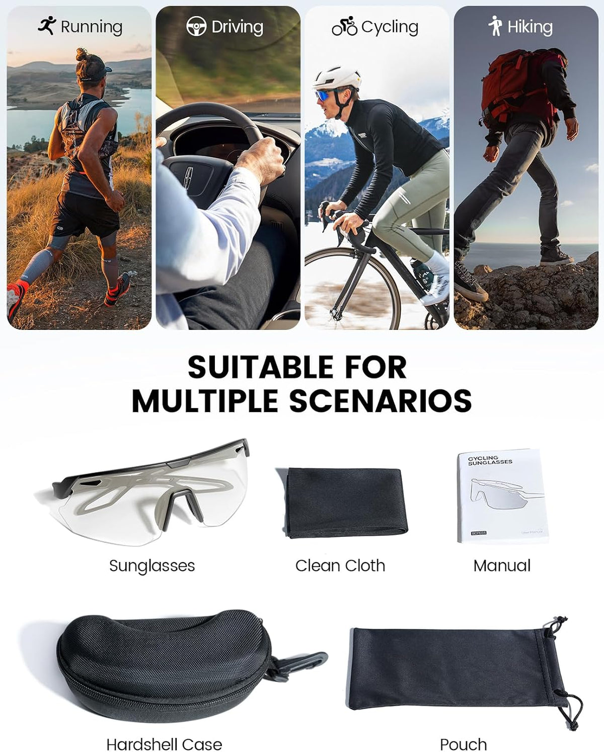 Lamicall Gafas de sol deportivas polarizadas de 0.85 oz para hombre...