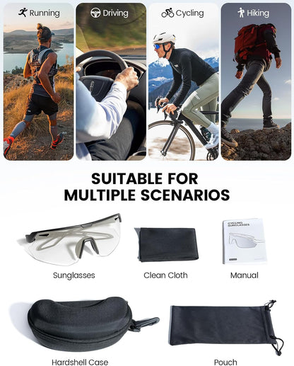 Lamicall Gafas de sol deportivas polarizadas de 0.85 oz para hombre...