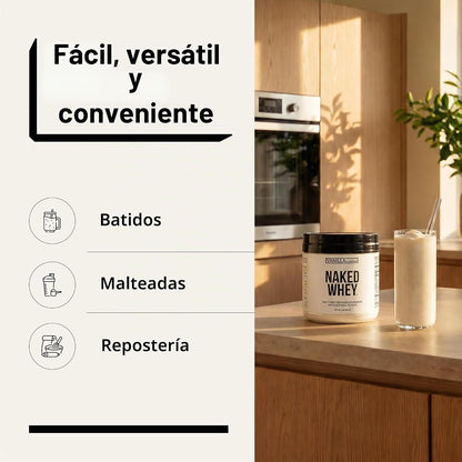 NAKED Proteína de suero de vainilla de 1 libra, solo 3 ingredientes...
