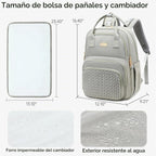 AIJIEKE Mochila para pañales, Mochila para pañales multifuncional g...
