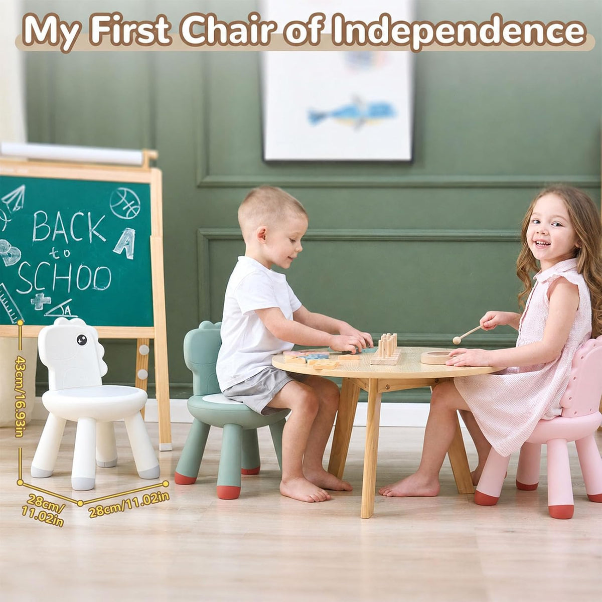 KidBloom - Silla para niños, silla resistente para niños, silla de...
