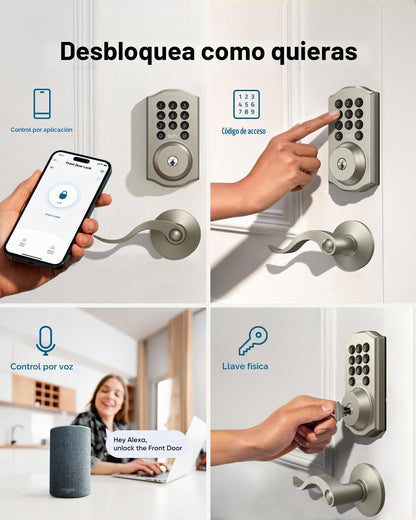 eufy Security Smart Lock C30, cerradura de puerta de entrada sin ll...