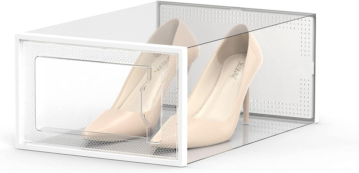 SEE SPRING Paquete de 12 Cajas de Almacenamiento de Zapatos, Organi...