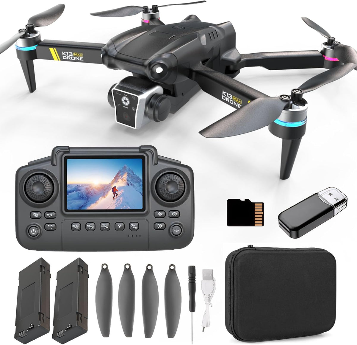 Drone sin escobillas con cámara para principiantes,Pantalla en el |...