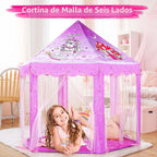 Monobeach Tienda de campaña de princesa para niñas, casa de juegos...