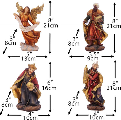 Zayton Juego de belenes de Navidad con figuras de 8 pulgadas, 11 pi...
