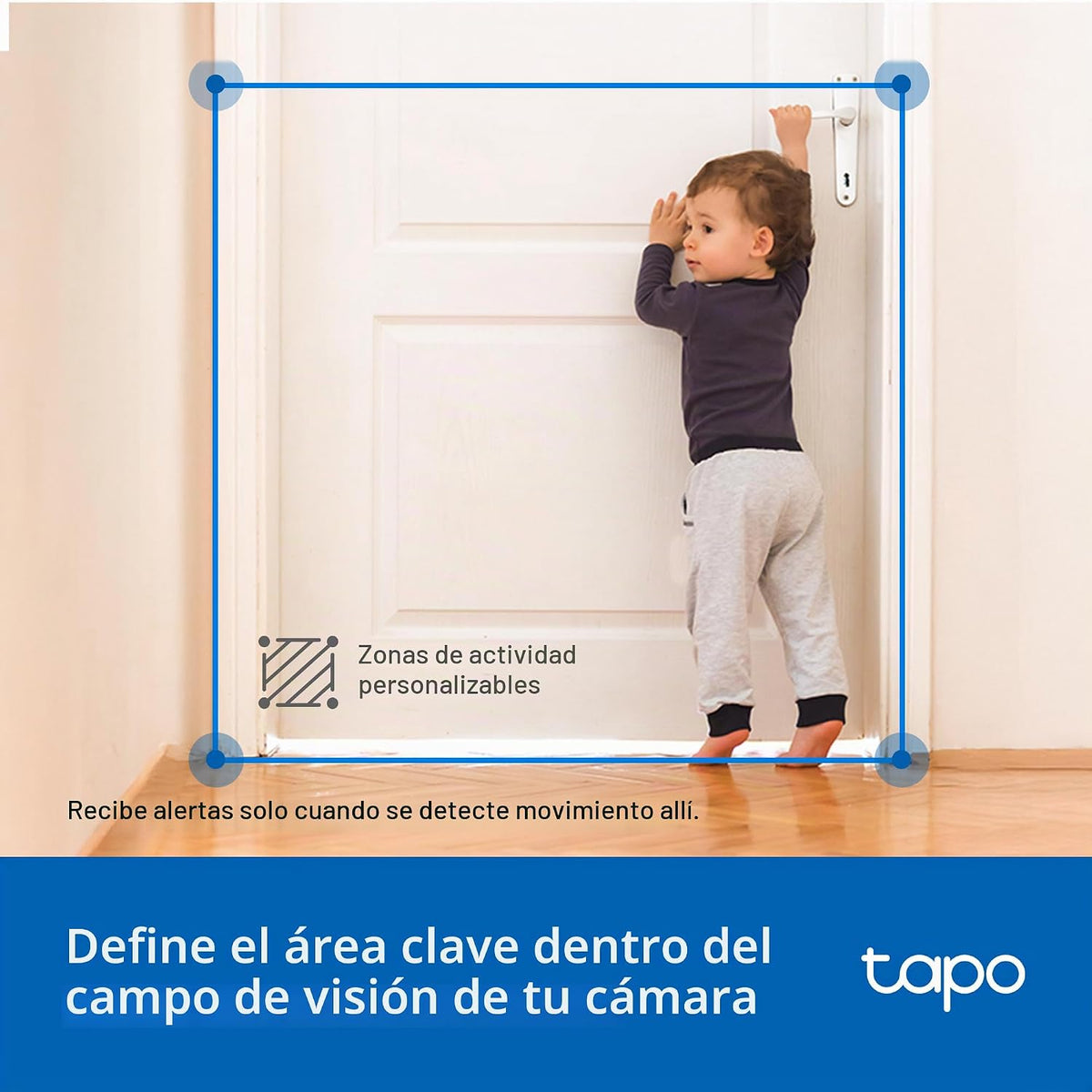 Tapo 2K Cámara de seguridad con cable panorámica/inclinable para in...