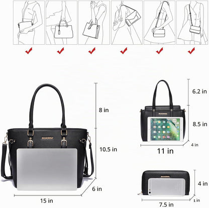Montana West - Juego de 3 piezas de bolsos para mujer: bolso de man...