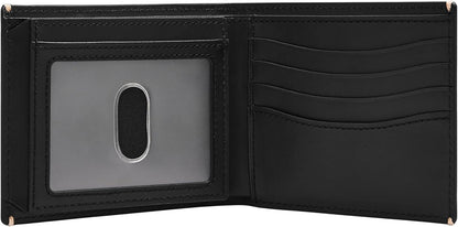 Fossil Westover - Billetera para hombre, de piel, plegable, con tap...