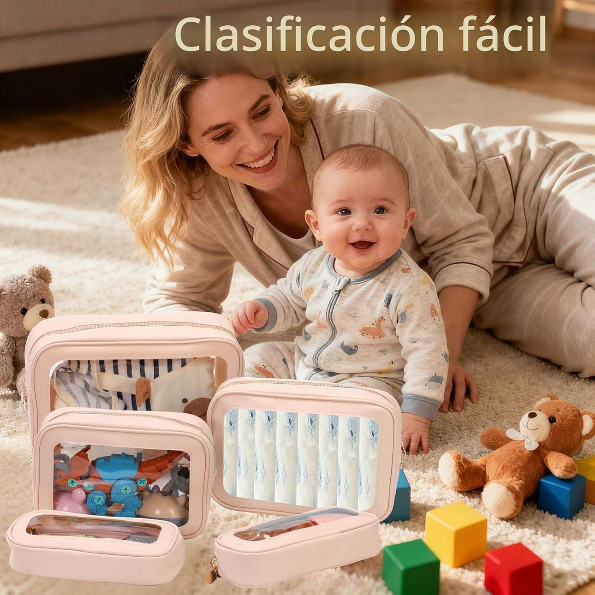 Juego de 5 bolsas organizadoras para pañales, bolsas organizadoras...
