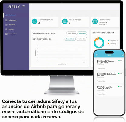 Cerradura de puerta inteligente con huella digital con asa y teclad...
