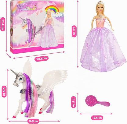 Yellow River Muñeca de unicornio y princesa que cambia de color, ca...