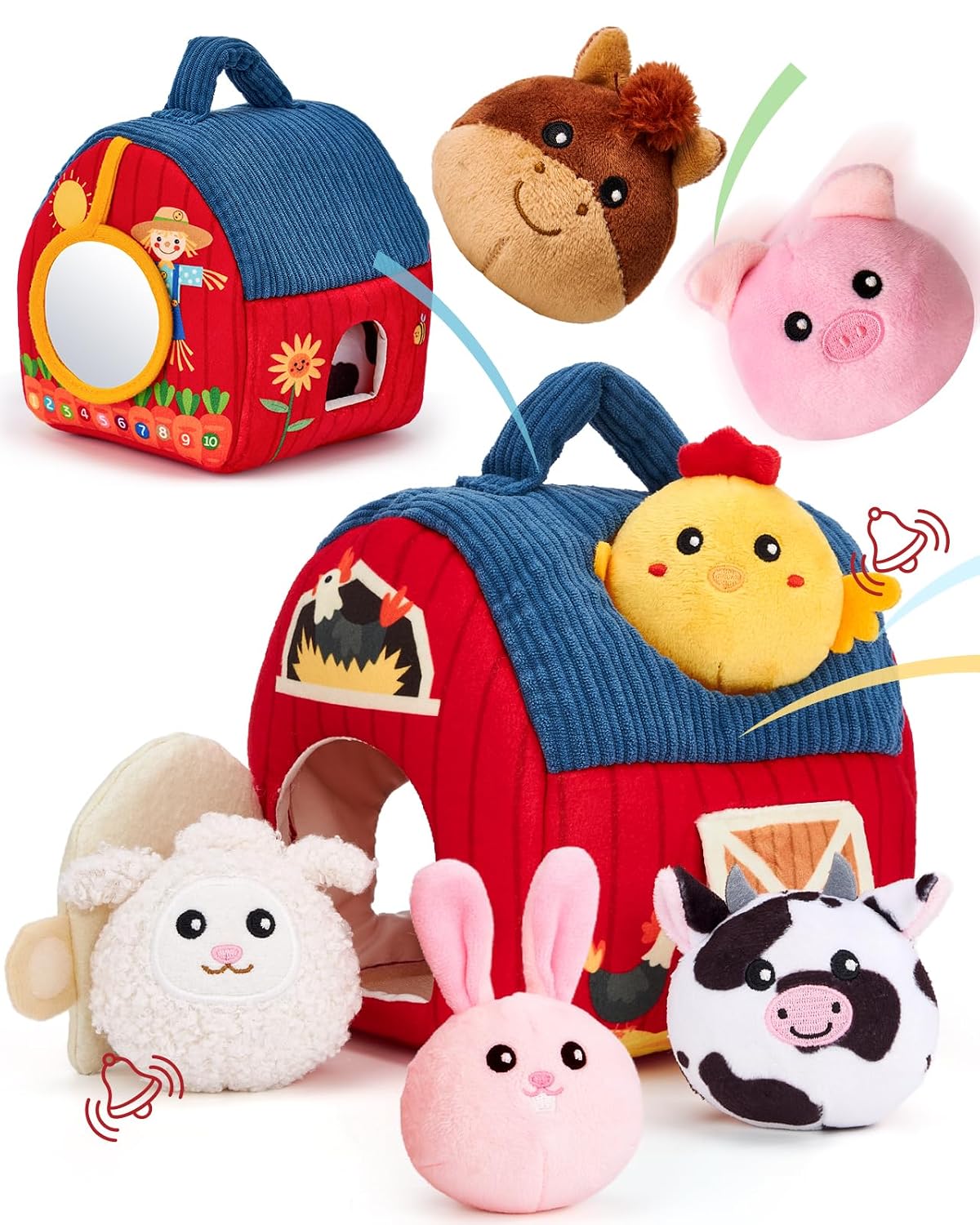 hahaland Juguetes para bebés de 6 a 12 meses - Peluche de animales...