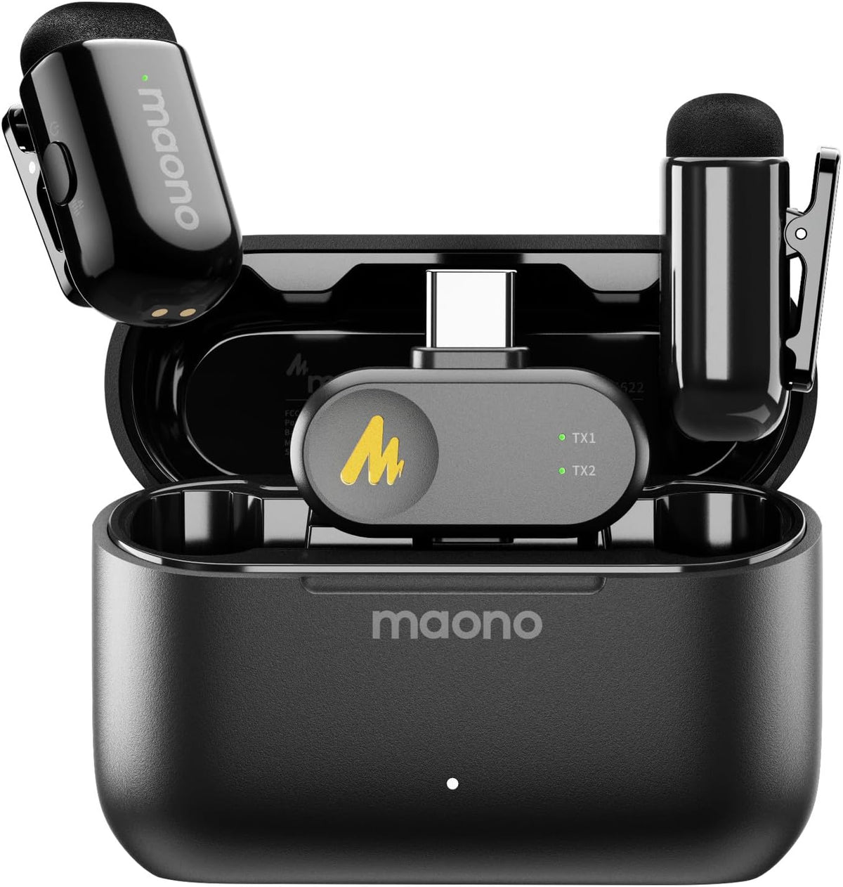 MAONO Wave T1 Mini micrófono Lavalier para iPhone\/Android con cone...