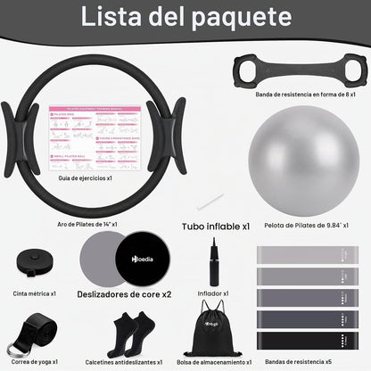 Hoedia Kit de Pilates de 17 Piezas para Mujeres, Equipo de Pilates...