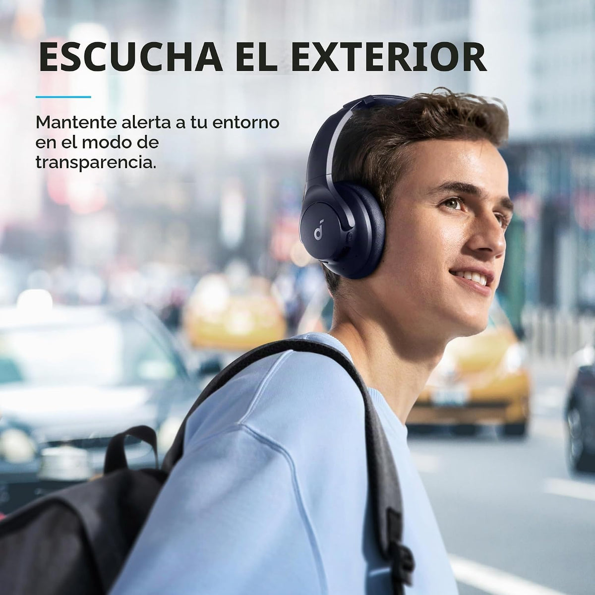 Auriculares Soundcore by Anker Q20i con funda protectora, azul, paq...