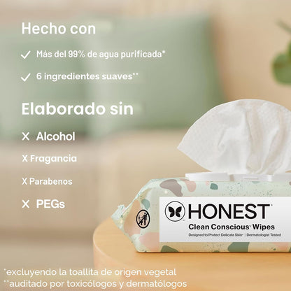 The Honest Company Toallitas multiusos para bebés, Geo Mood, 648 un...