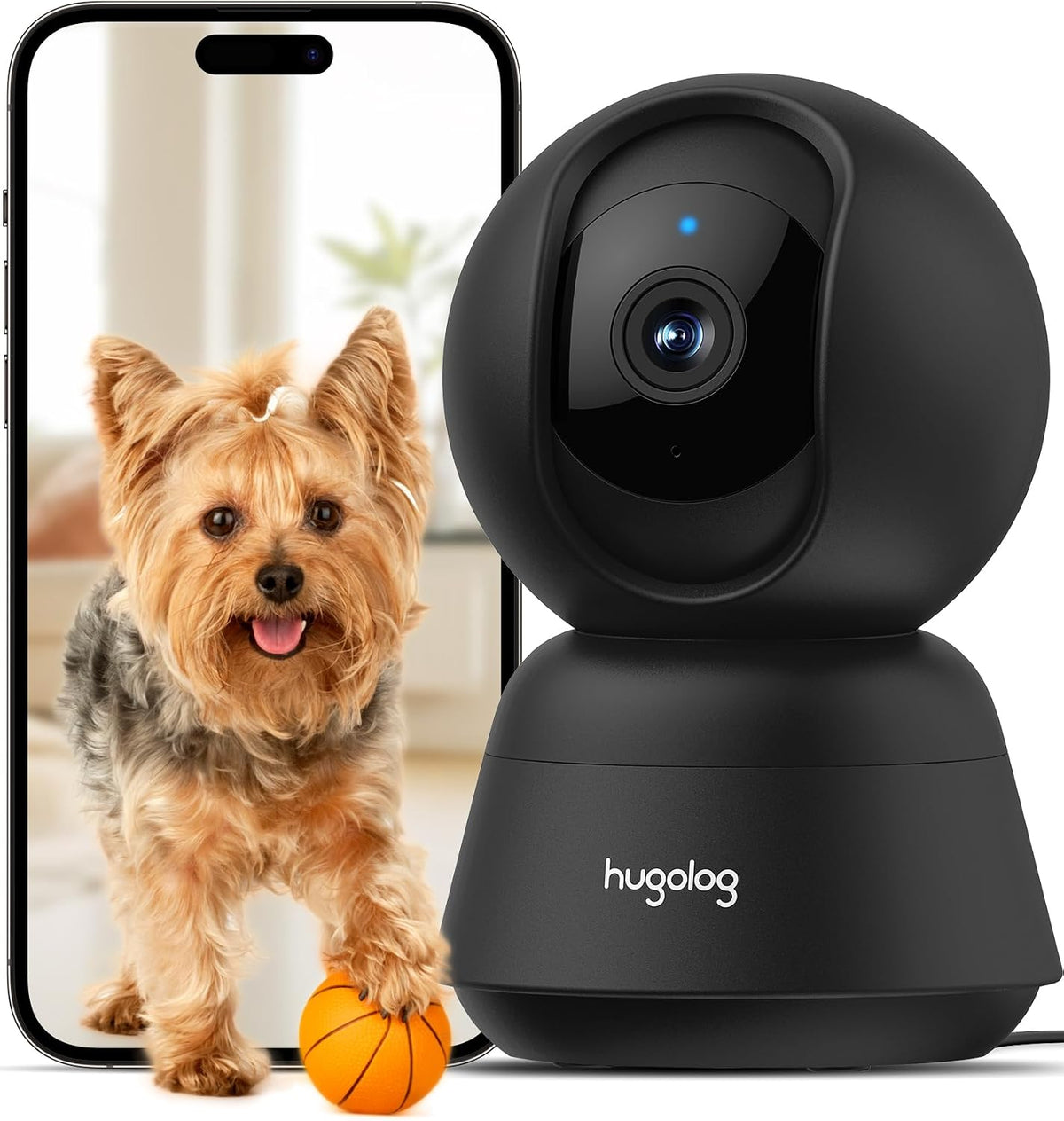 Hugolog Cámara de Seguridad Interior Pan\/Tilt 3K 5MP con Enfoque A...