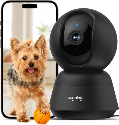 Hugolog Cámara de Seguridad Interior Pan\/Tilt 3K 5MP con Enfoque A...