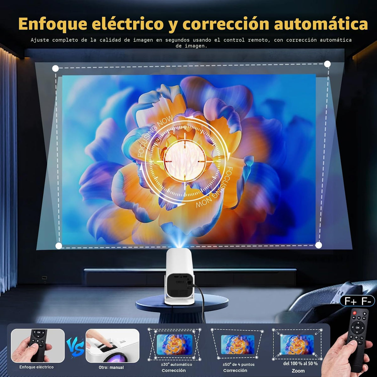 Mini proyector YGSKK con Wifi y Bluetooth, aplicaciones integradas,...