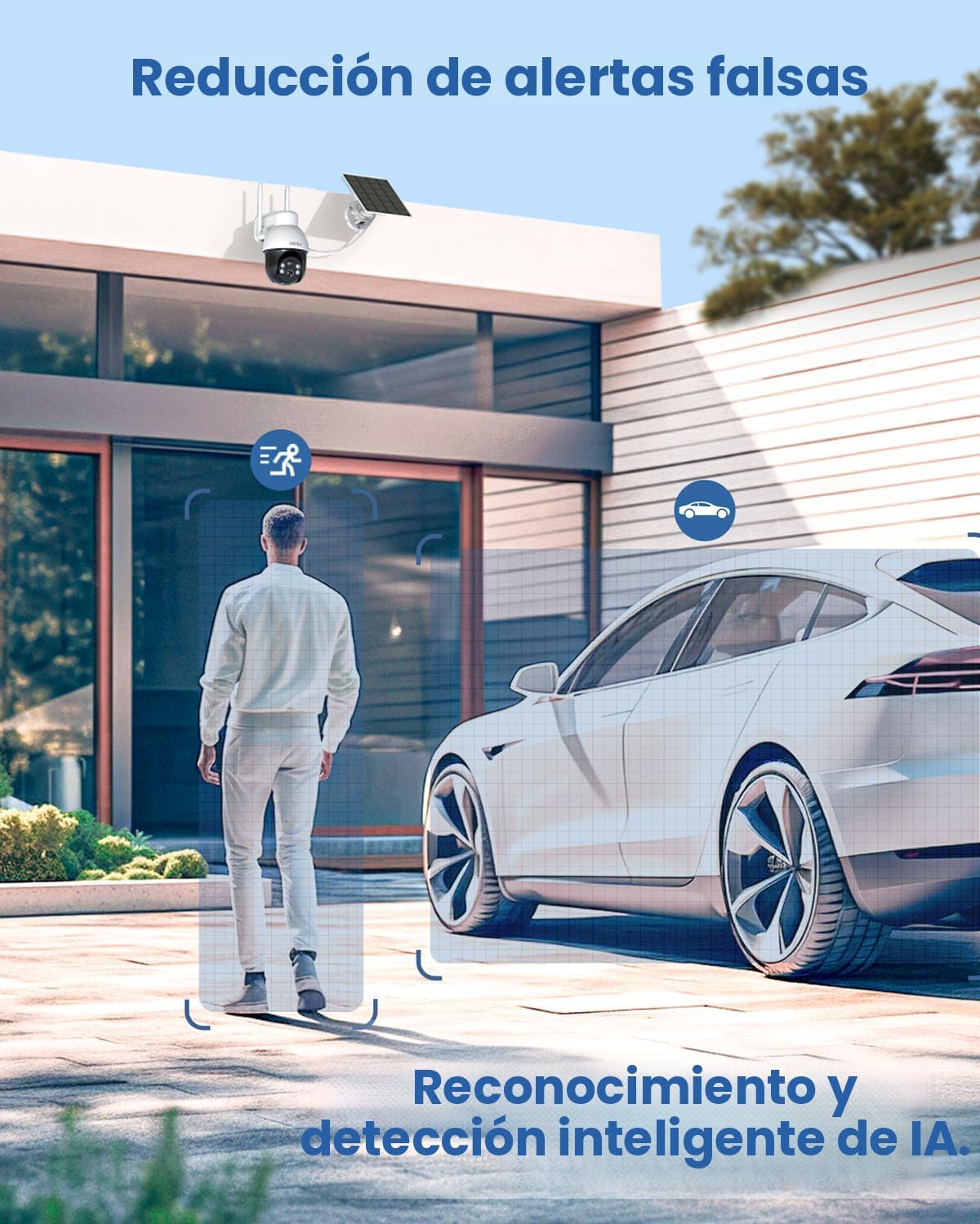 aosu 3K 5MP Cámara de seguridad solar inalámbrica PTZ al aire libre...