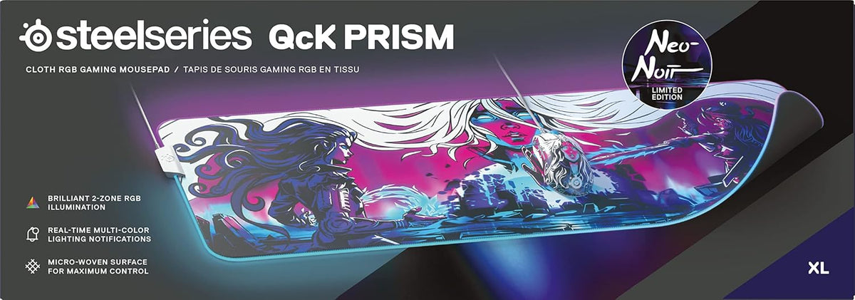 SteelSeries QcK Prism - Alfombrilla de mouse para juegos, iluminaci...