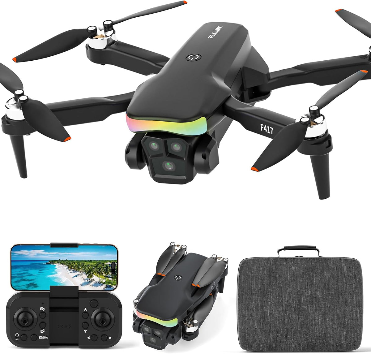 Mini dron con cámara 1080P para adultos y principiantes, cuadricópt...