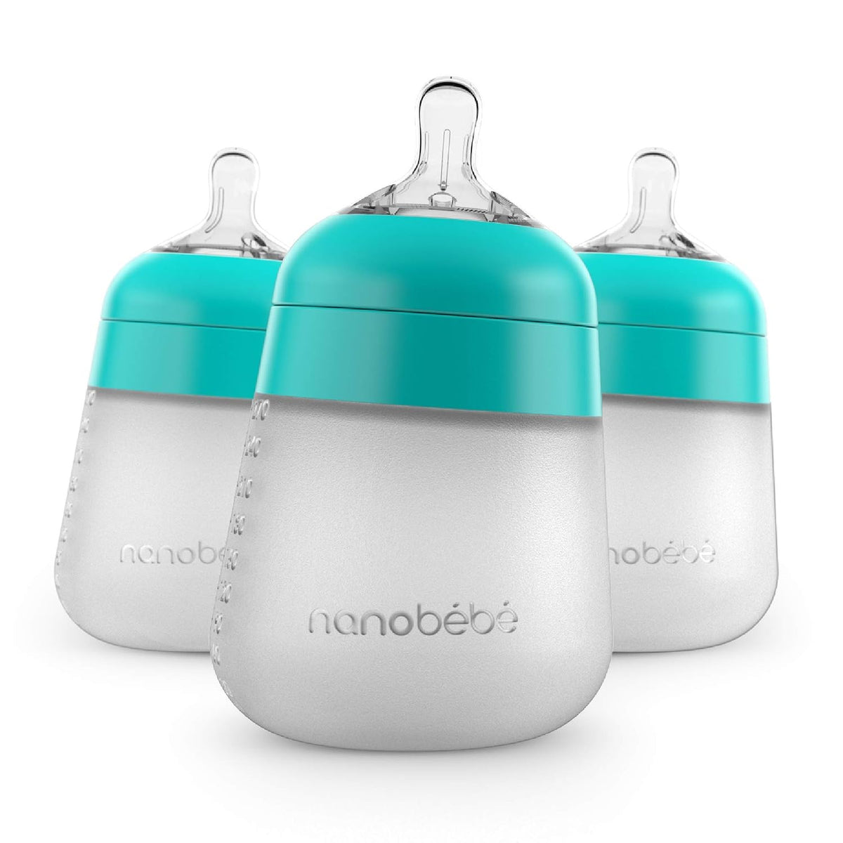 Nanobebe Biberones de Silicona Flexible para Bebé, Anticólicos, Sen...
