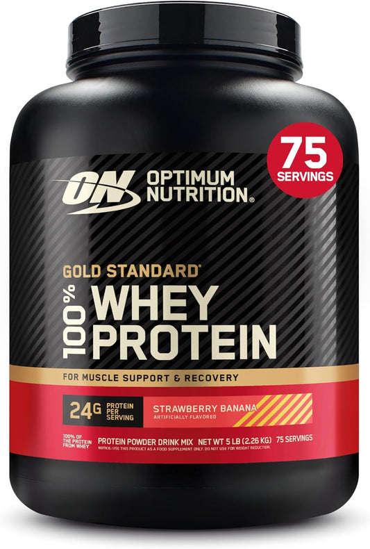 Optimum Nutrition Estándar dorado 100% Proteína de Suero de Leche e...