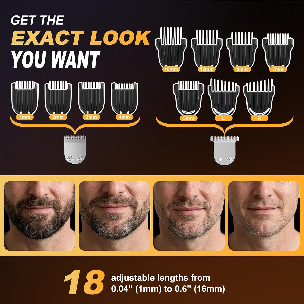 RICAF Recortadora de barba para hombres, maquinilla de afeitar eléc...