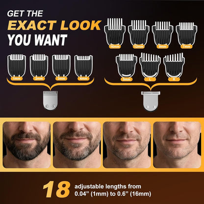 RICAF Recortadora de barba para hombres, maquinilla de afeitar eléc...
