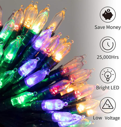 Paquete de 2 luces de Navidad que funcionan con pilas, 50 luces LED...
