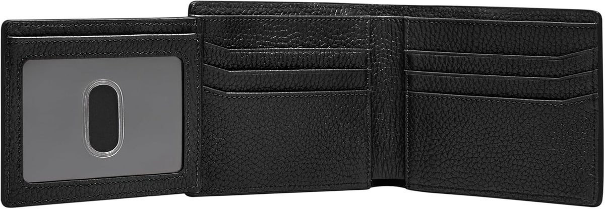 Fossil Huntington - Cartera de piel para hombre, con tapa y tapa pa...
