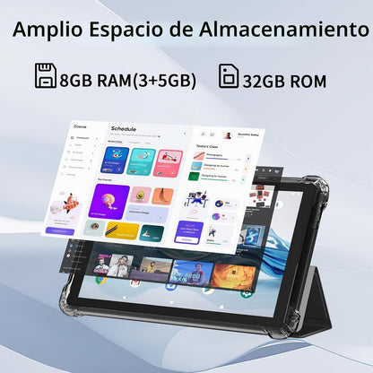 IWEGGO Tablet Android 14 con funda, 7 pulgadas 8 GB RAM+32 GB ROM\/...