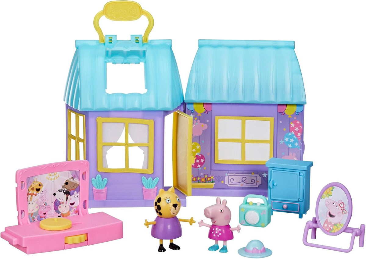 Peppa Pig Set de juego de fiesta de baile de Peppa con casa, 2 figu...