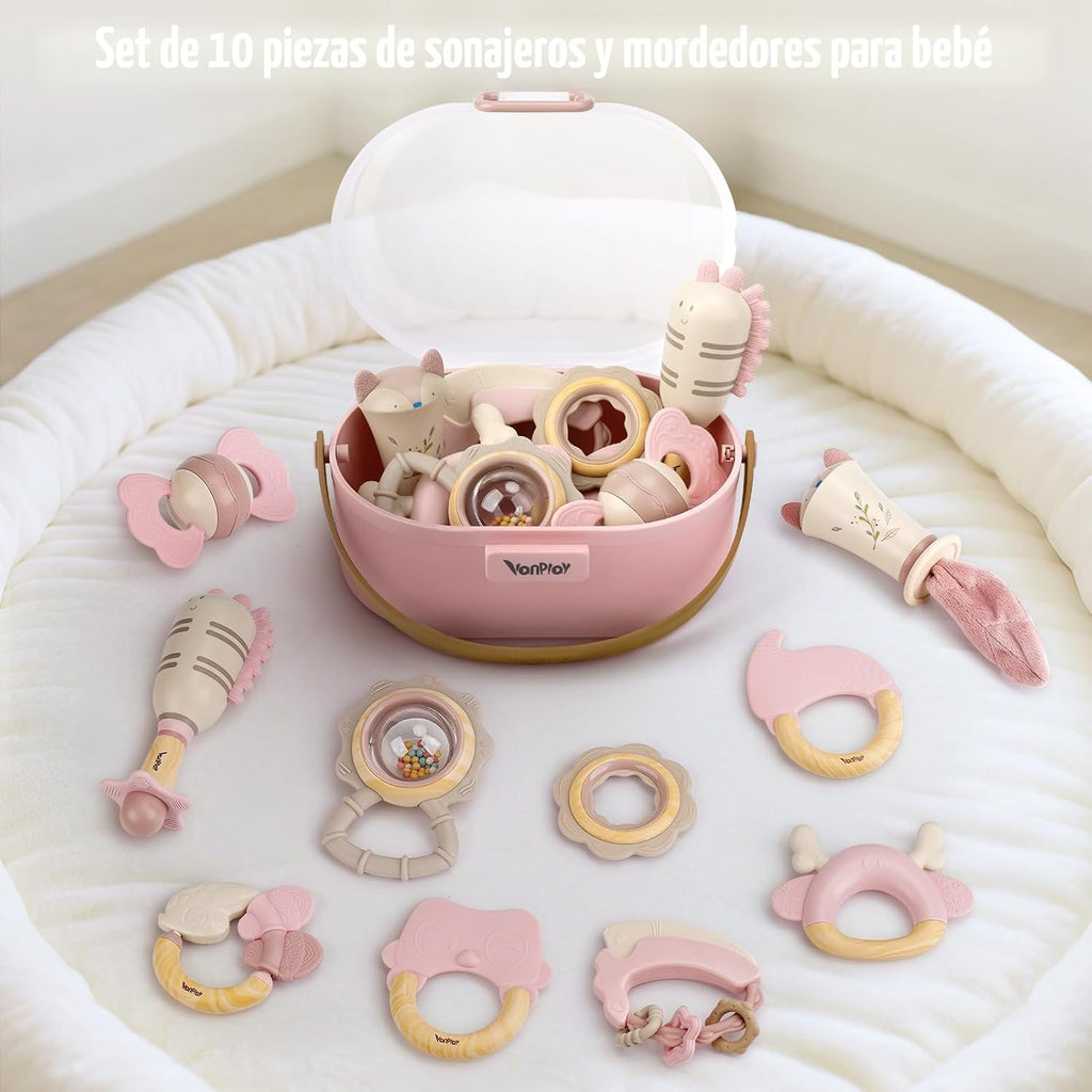 Juguetes para bebés 0-6 meses, sonajeros para bebés, juguetes de de...
