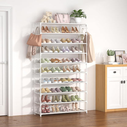 LANTEFUL Zapatero de 10 niveles, 50 pares, organizador de zapatos a...