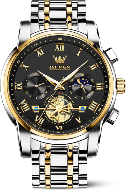 OLEVS Relojes para hombre, resistente al agua, de lujo, gran cara,...