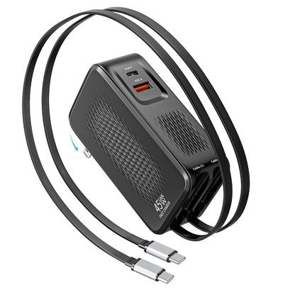 Cargador USB C retráctil, cargador de iPhone de 45 W, carga rápida,...
