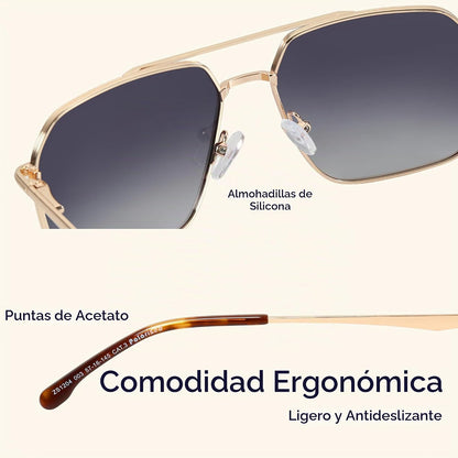 ZENOTTIC Gafas de sol polarizadas de aviador para hombre: protecció...