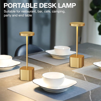 Lámpara de mesa recargable inalámbrica, funciona con batería de 400...