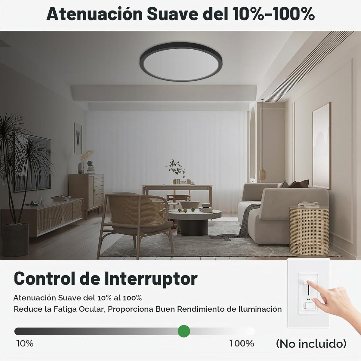 zemty Paquete de 12 luces LED de techo empotradas, 7 pulgadas, 15 W...